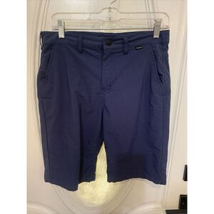 Hurley Nike Dri Fit Flat Front Shorts Boy's Size 18 Blue Swim Board Shorts‎
